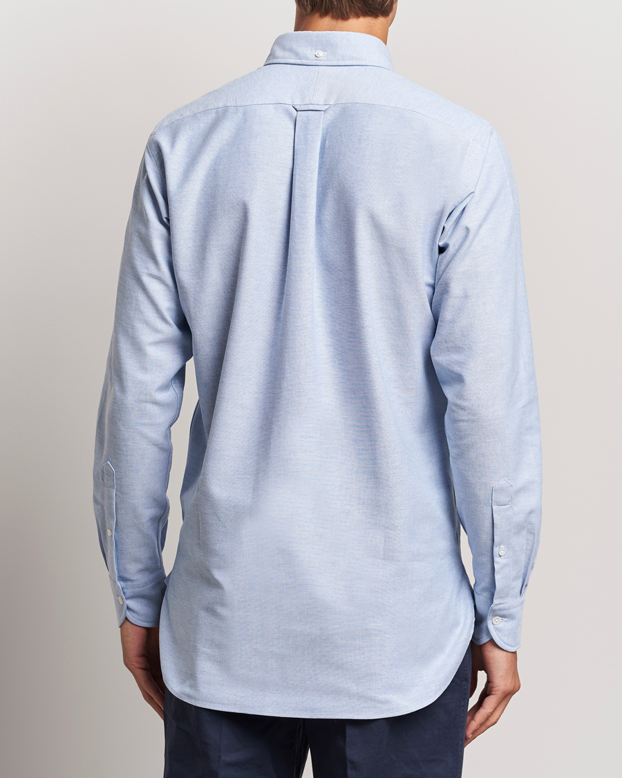 Men | Shirts | Drake's | Button Down Oxford Shirt Blue