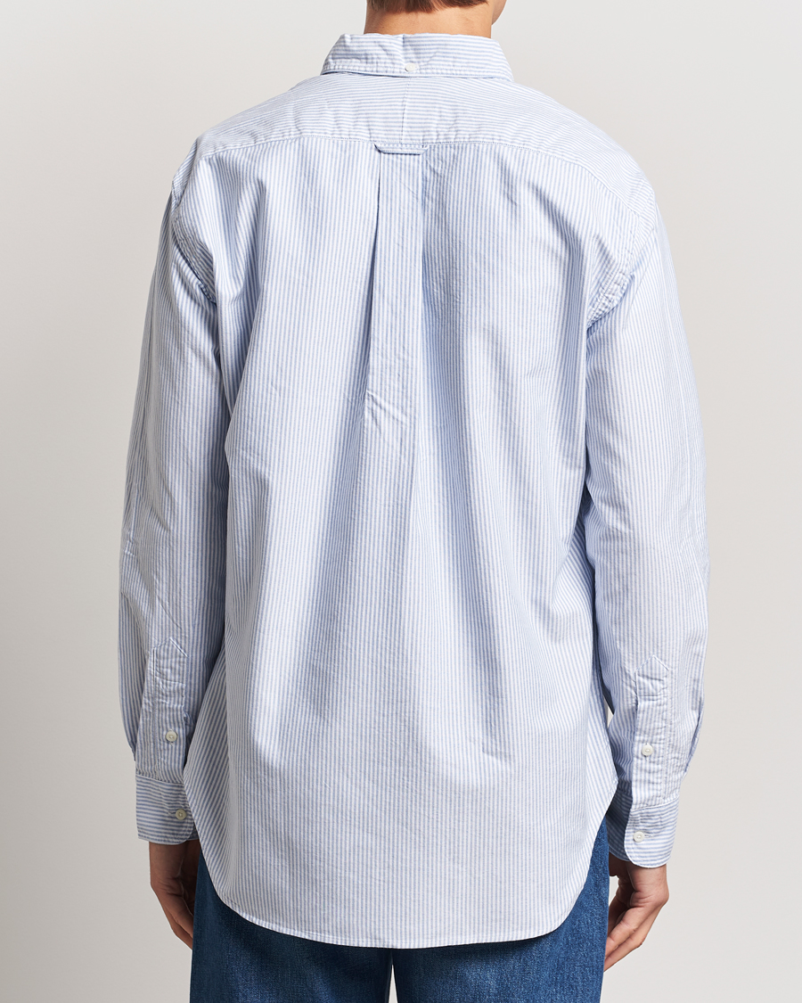 Men | Shirts | Gitman Vintage | Button Down Striped Oxford Shirt Light Blue