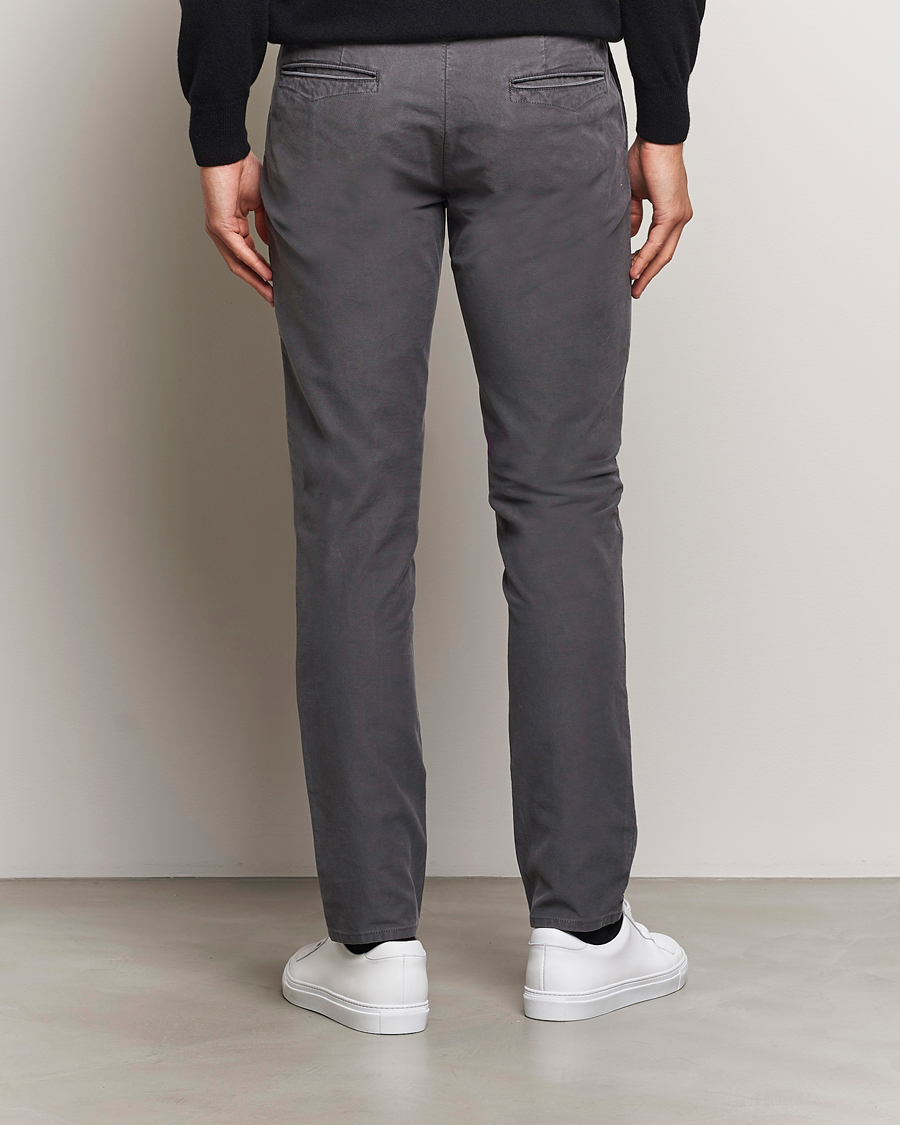 Men | Trousers | Incotex | Slim Fit Garment Dyed Slacks Dark Grey