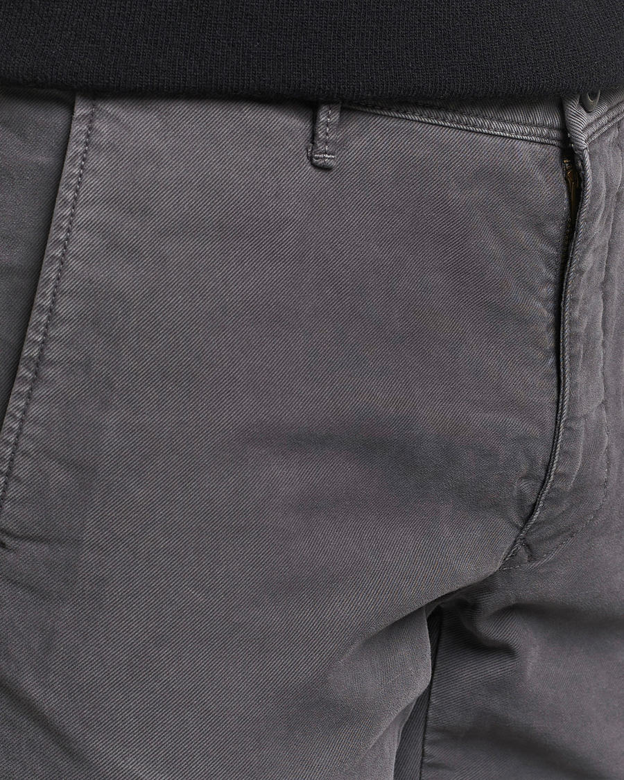 Men | Trousers | Incotex | Slim Fit Garment Dyed Slacks Dark Grey