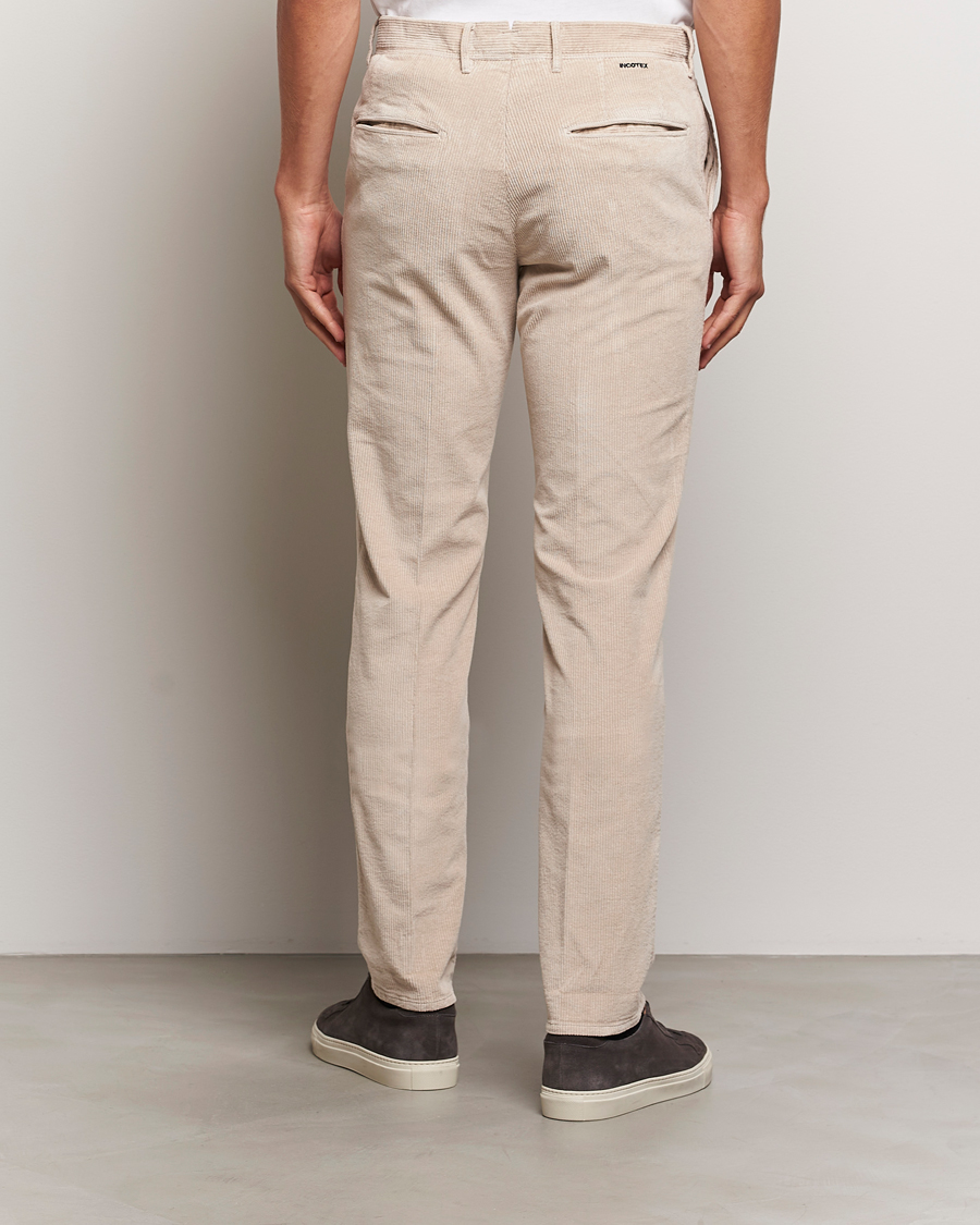 Men | Trousers | Incotex | Slim Fit Leisure Cord Slacks Light Beige