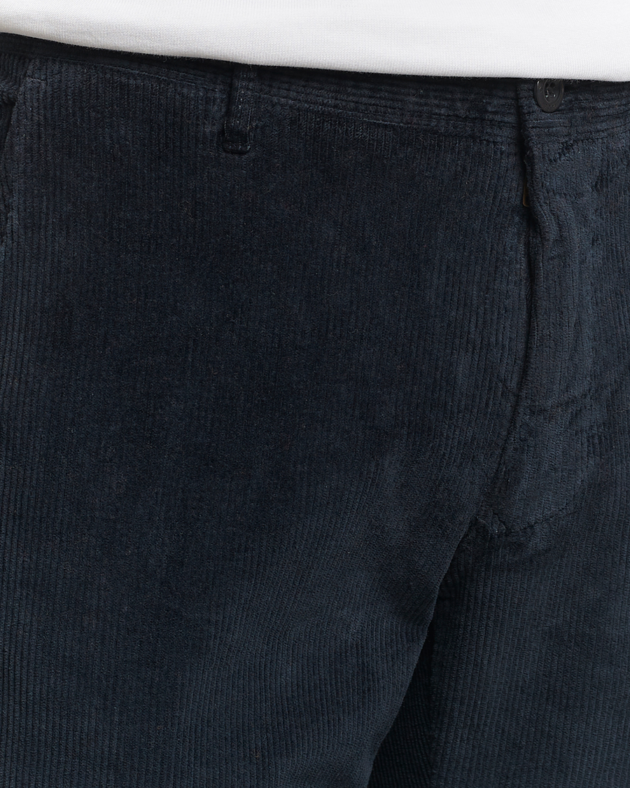 Men | Trousers | Incotex | Slim Fit Leisure Cord Slacks Navy
