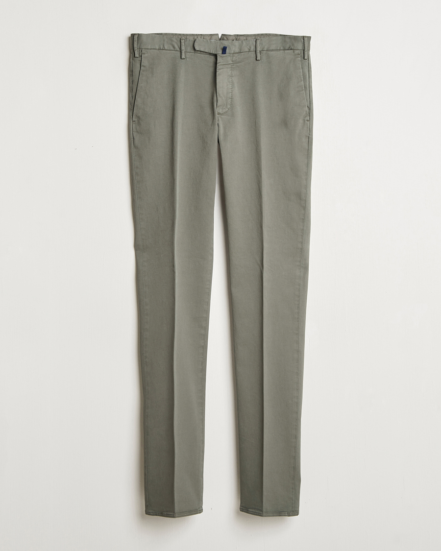 Men | Trousers | Incotex | Slim Fit Cotton Stretch Chinos Dark Green