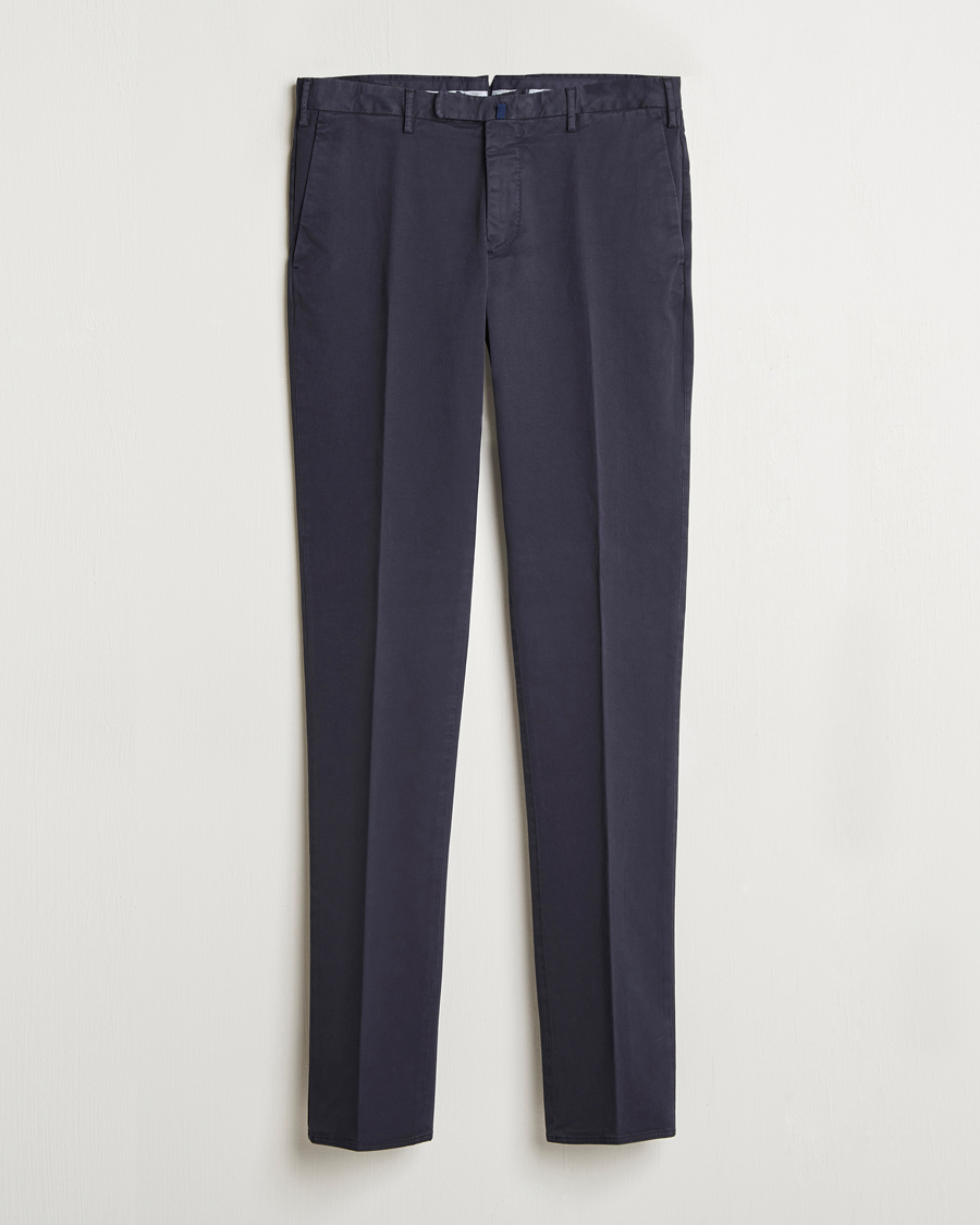 Men | Trousers | Incotex | Slim Fit Cotton Stretch Chinos Navy