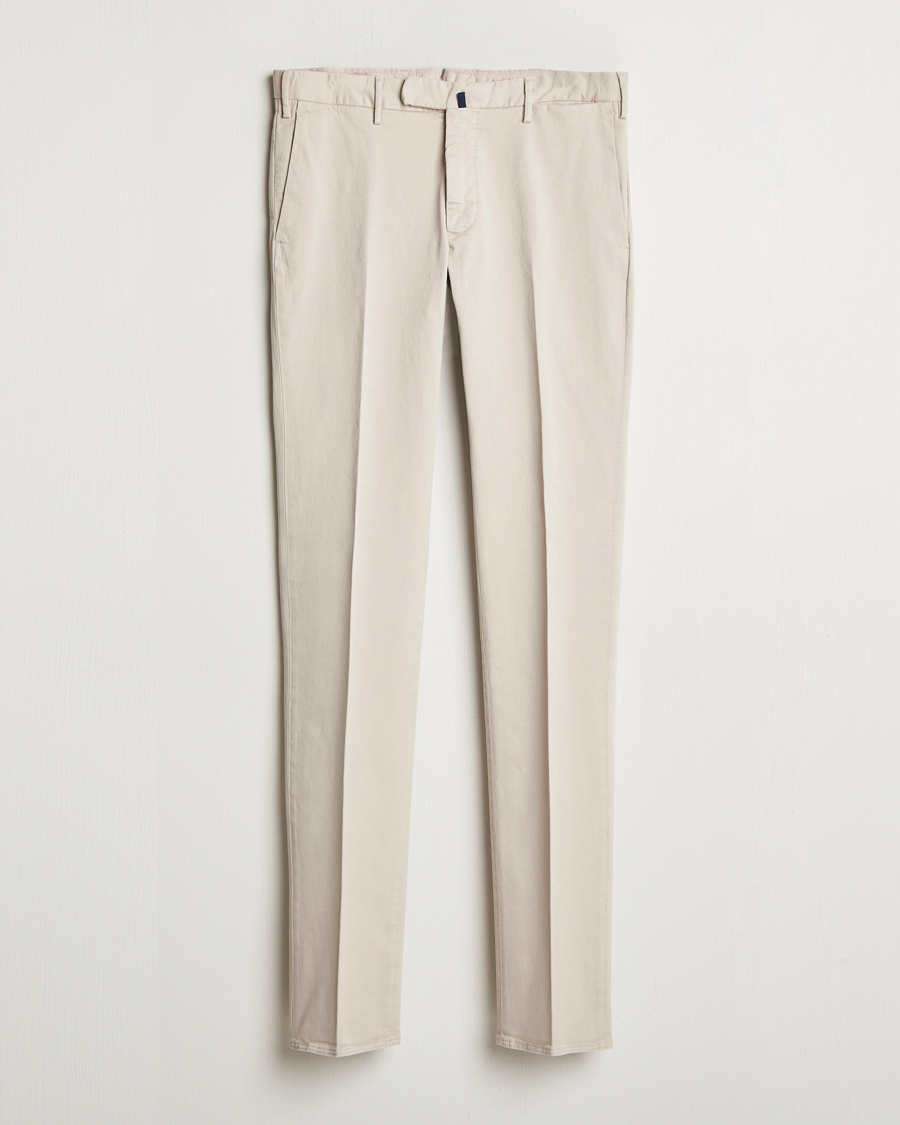 Men | Trousers | Incotex | Slim Fit Cotton Stretch Chinos Light Beige