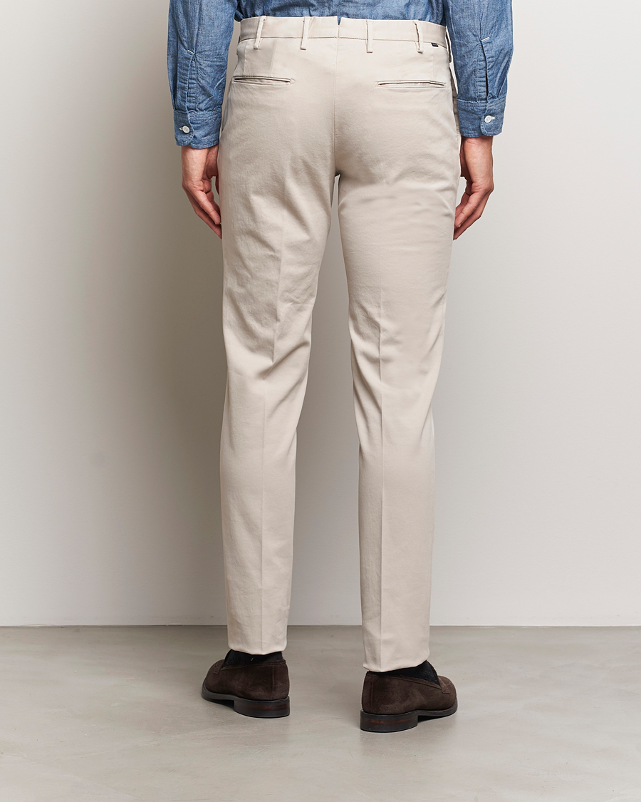 Men | Trousers | Incotex | Slim Fit Cotton Stretch Chinos Light Beige