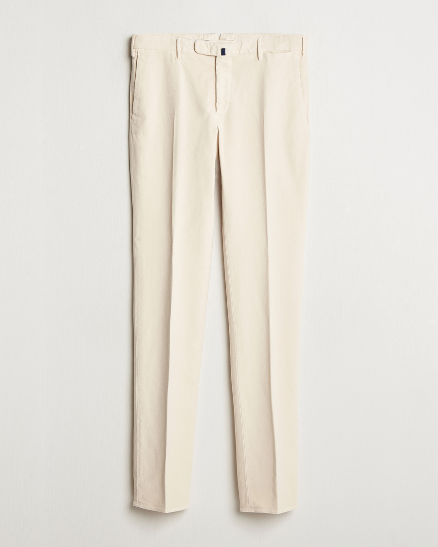 Men | Trousers | Incotex | Slim Fit Luxury Moleskine Trousers Off White