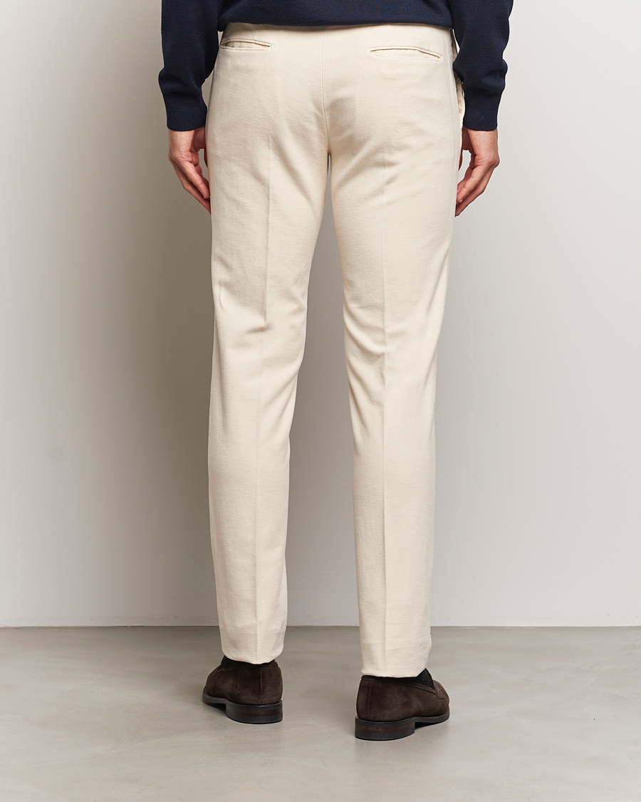 Men | Trousers | Incotex | Slim Fit Luxury Moleskine Trousers Off White