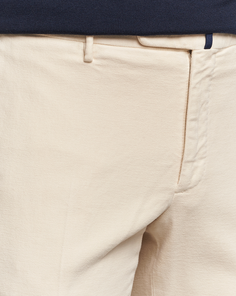 Men | Trousers | Incotex | Slim Fit Luxury Moleskine Trousers Off White