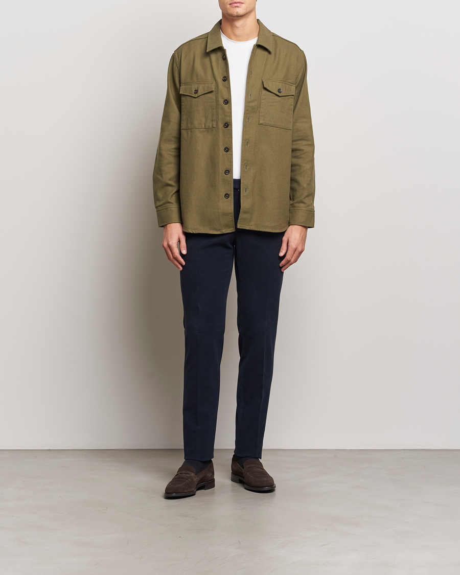 Men | Trousers | Incotex | Slim Fit Luxury Moleskine Trousers Navy