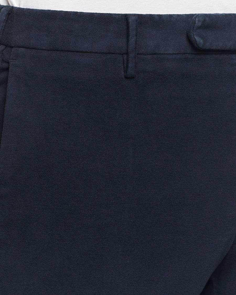 Men | Trousers | Incotex | Slim Fit Luxury Moleskine Trousers Navy