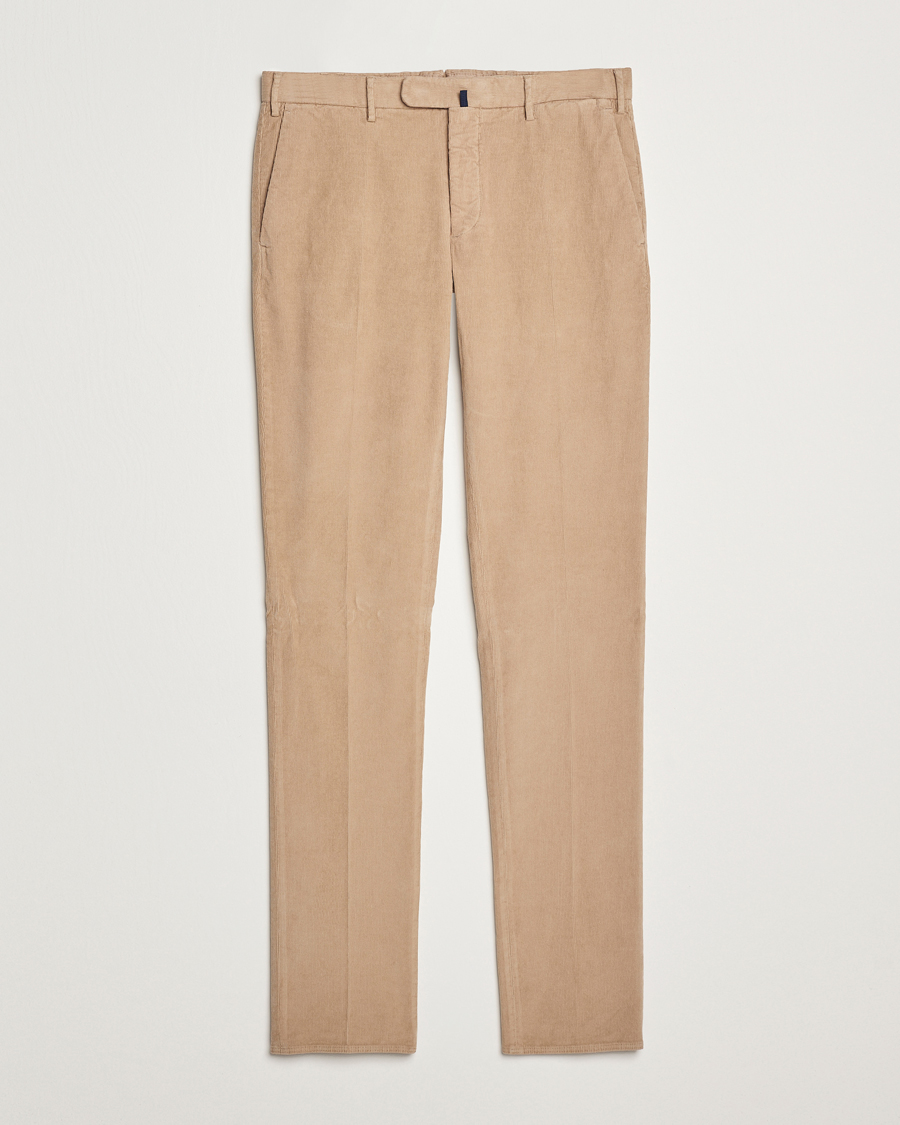 Men | Trousers | Incotex | Slim Fit Baby Corduroy Trousers Beige