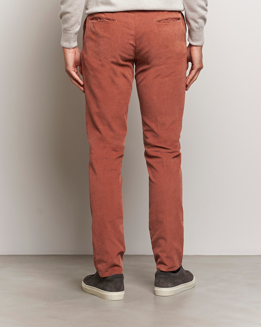 Men | Trousers | Incotex | Slim Fit Baby Corduroy Trousers Vintage Red