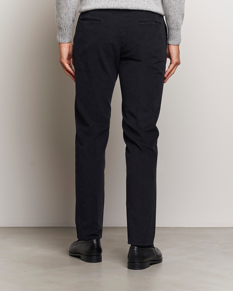 Men | Trousers | Incotex | Slim Fit Baby Corduroy Trousers Navy