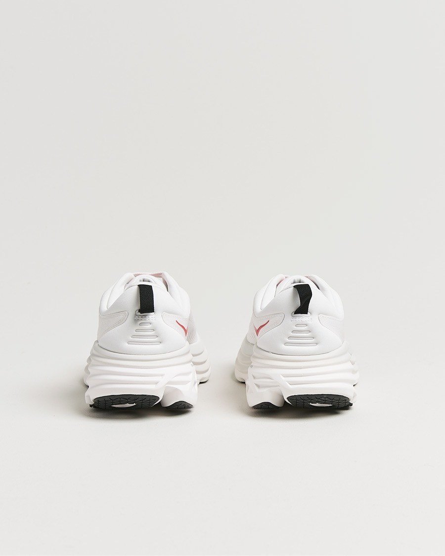 Men | Hoka Bondi 8 White/Vermillion | Hoka | Bondi 8 White/Vermillion