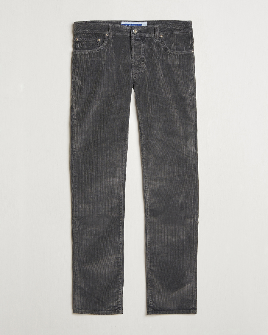 Men | Trousers | Jacob Cohën | Bard 5-Pocket Medium Corduroy Trousers Grey