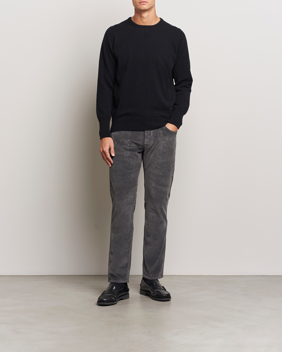 Men | Trousers | Jacob Cohën | Bard 5-Pocket Medium Corduroy Trousers Grey