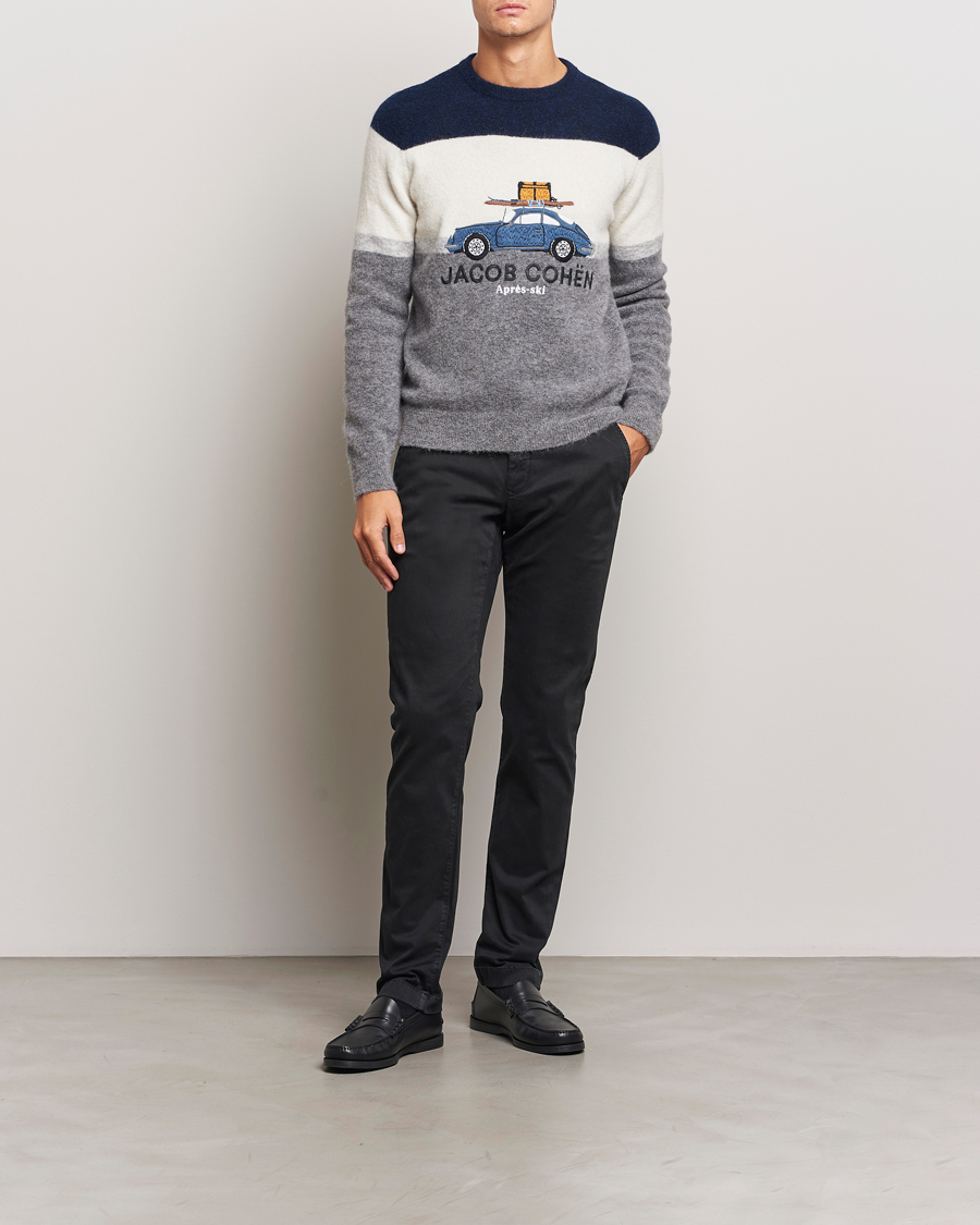 Men | Trousers | Jacob Cohën | Bobby Cotton Chinos Black