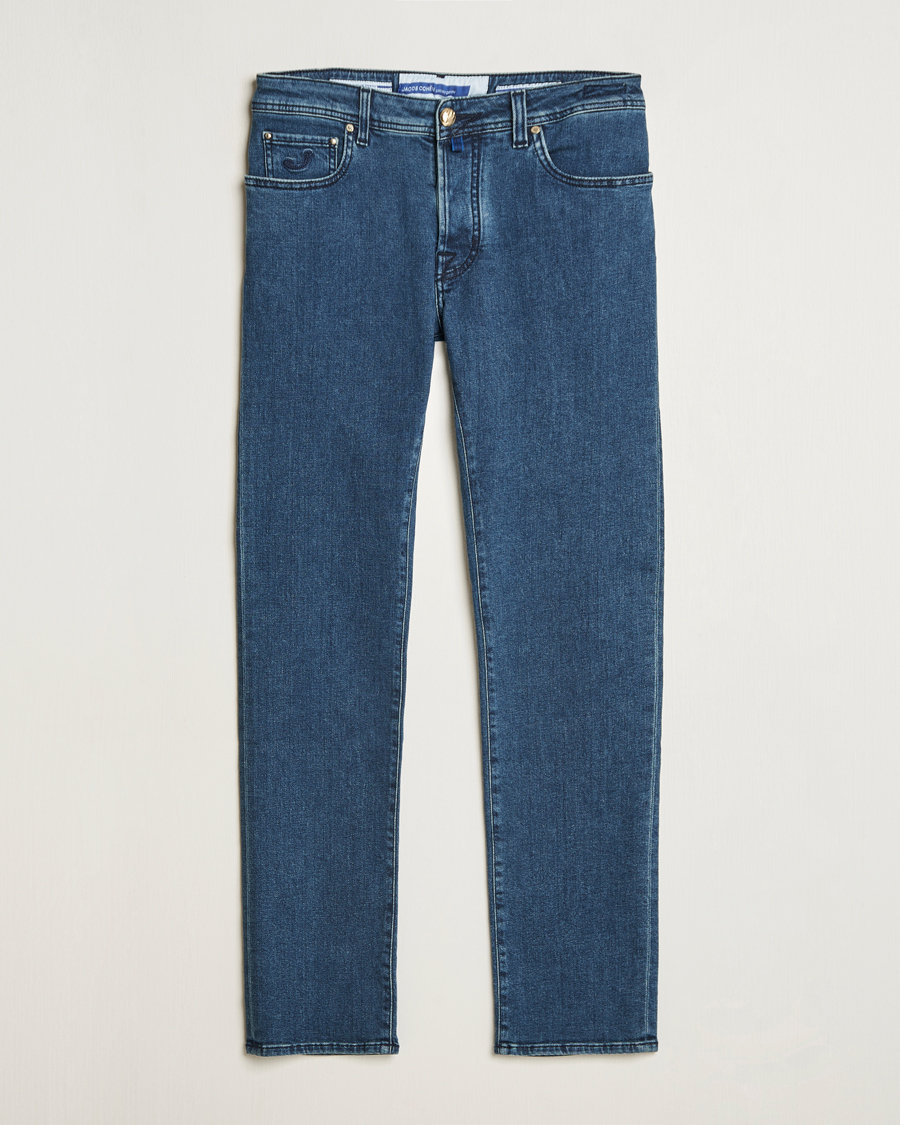 Men | Jeans | Jacob Cohën | Bard Slim Fit Denim Cachemire Jeans Mid Blue
