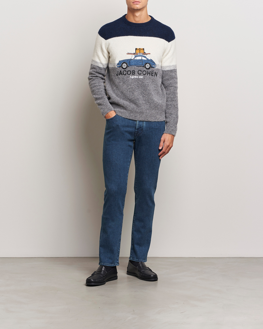 Men | Jeans | Jacob Cohën | Bard Slim Fit Denim Cachemire Jeans Mid Blue