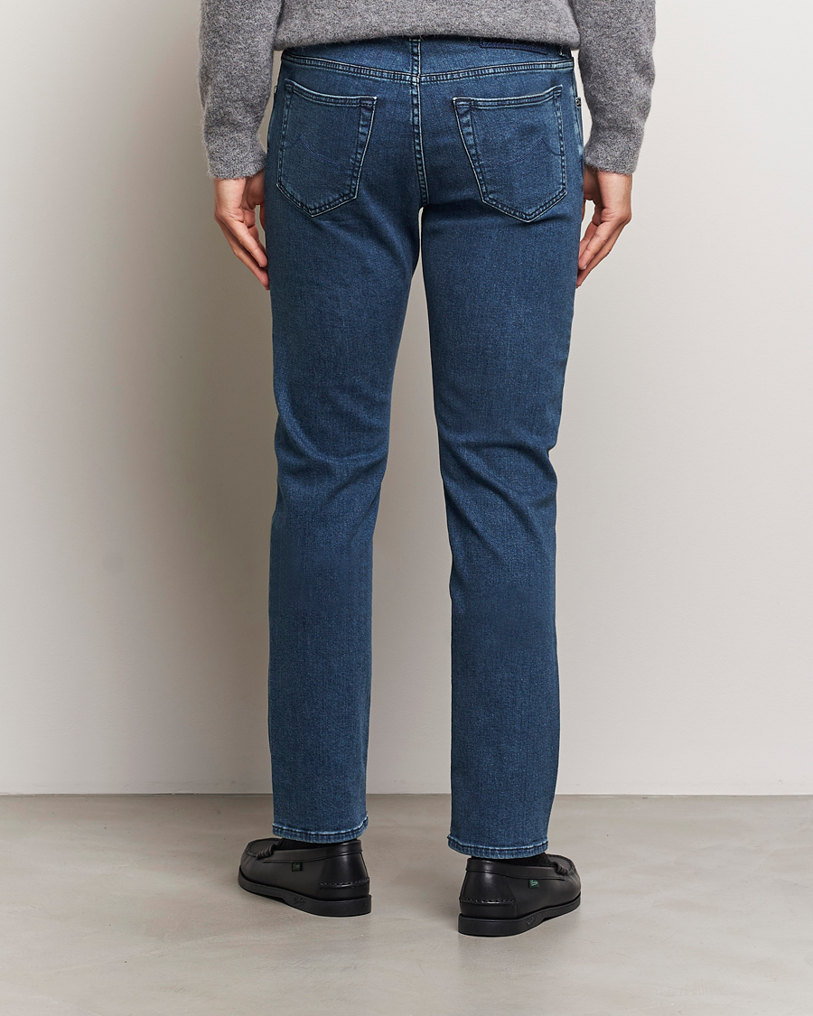 Men | Jeans | Jacob Cohën | Bard Slim Fit Denim Cachemire Jeans Mid Blue