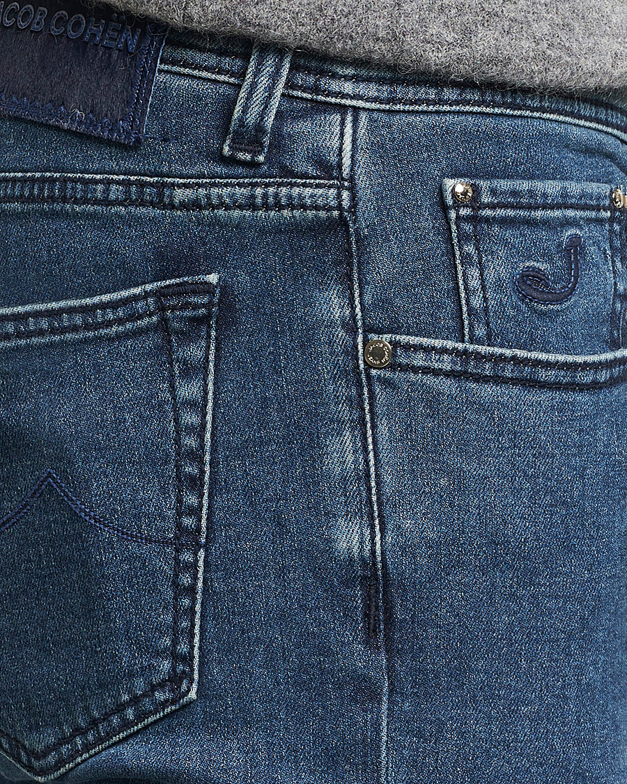 Men | Jeans | Jacob Cohën | Bard Slim Fit Denim Cachemire Jeans Mid Blue