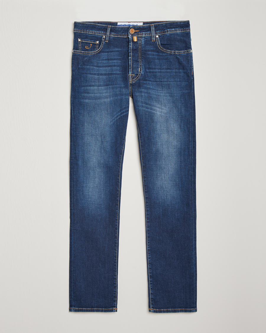 Men | Jeans | Jacob Cohën | Bard Slim Fit Stretch Jeans Mid Blue