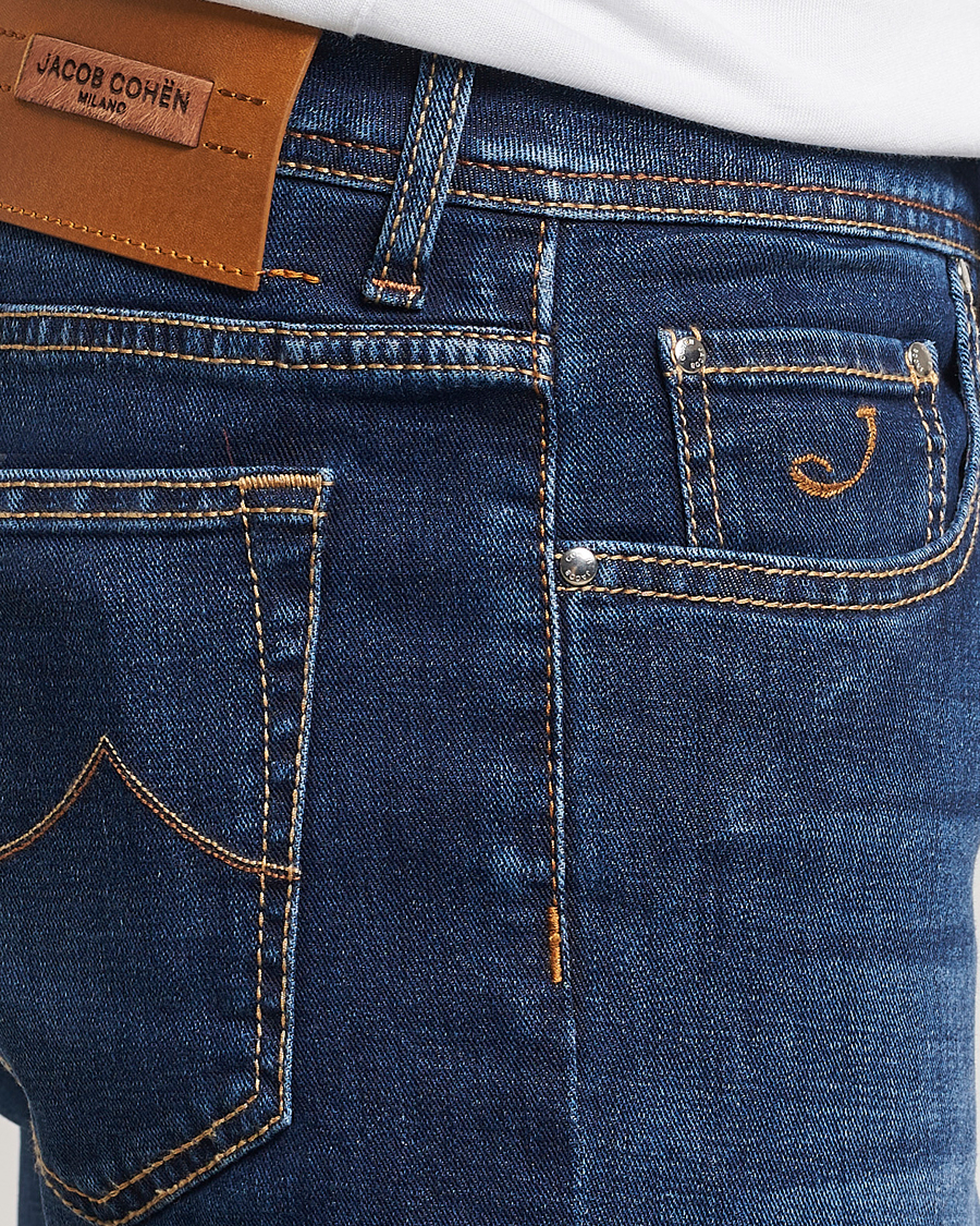 Men | Jeans | Jacob Cohën | Bard Slim Fit Stretch Jeans Mid Blue