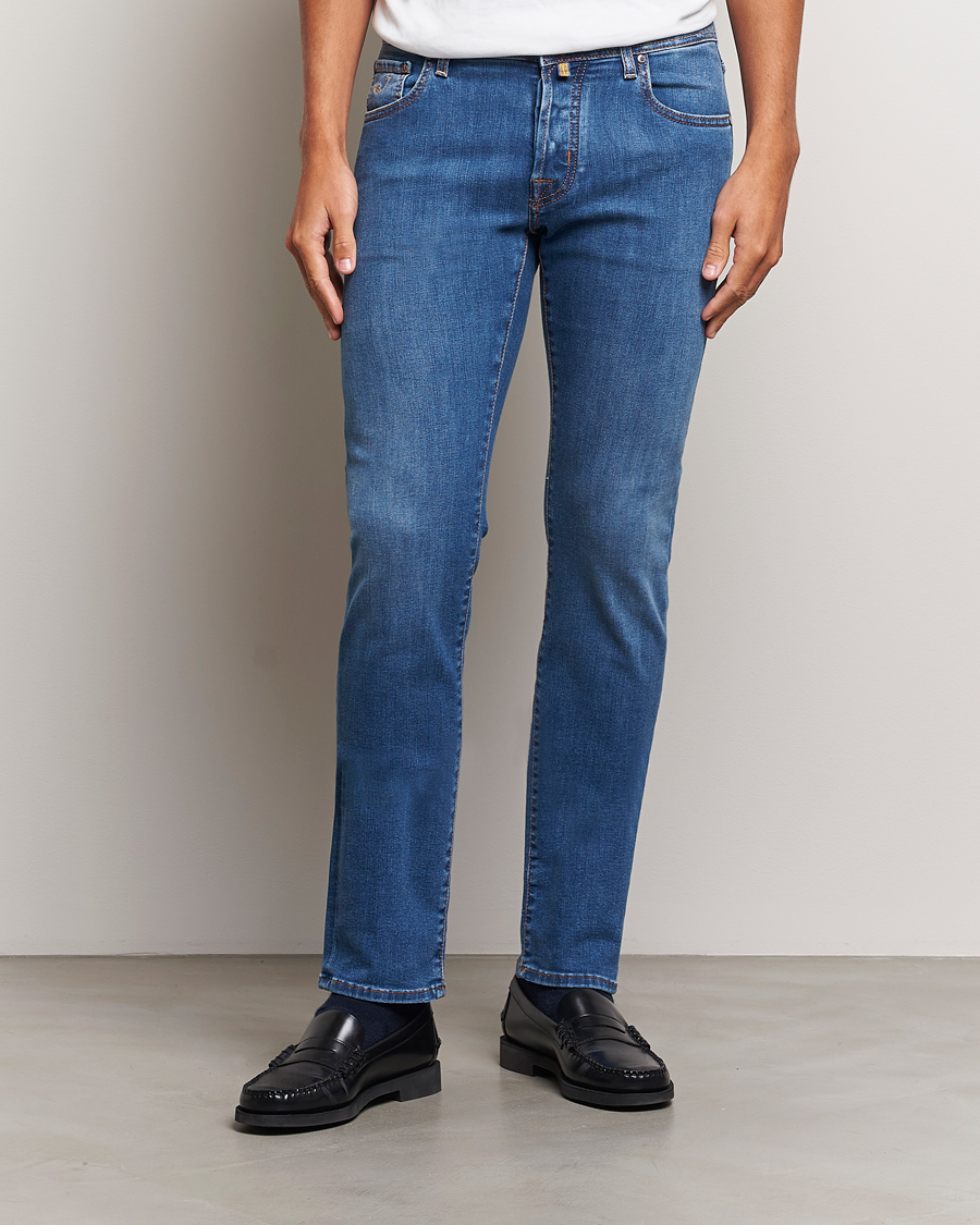 Men | Jeans | Jacob Cohën | Nick Slim Fit Streatch Jeans Light Blue