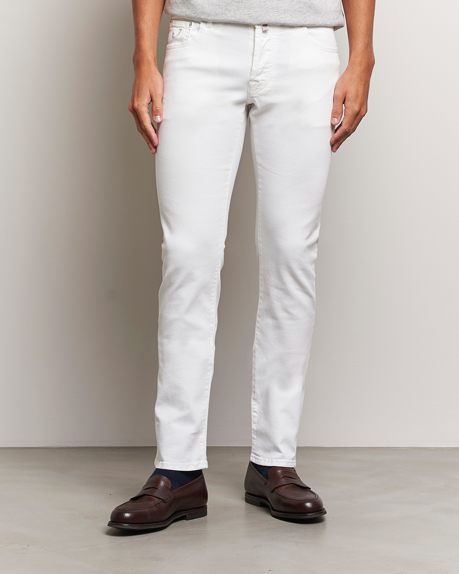 Men | Jeans | Jacob Cohën | Nick Slim Fit Streatch Jeans White