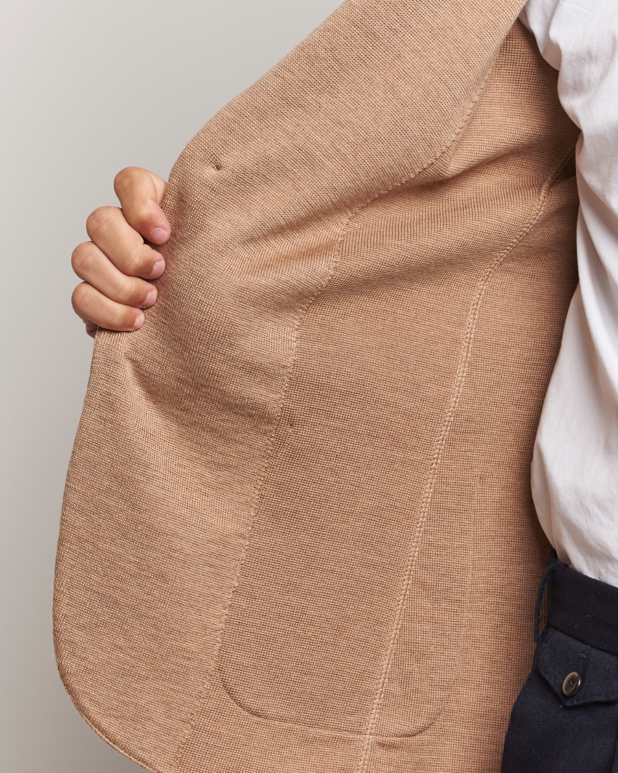 Men | Blazers | Lardini | Knitted Wool Blazer Beige