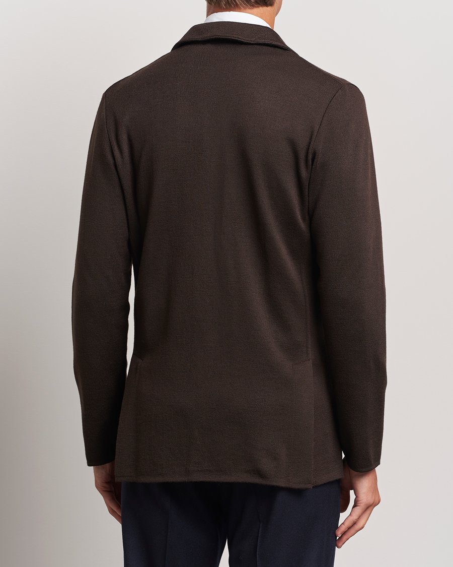 Men | Blazers | Lardini | Knitted Wool Blazer Brown