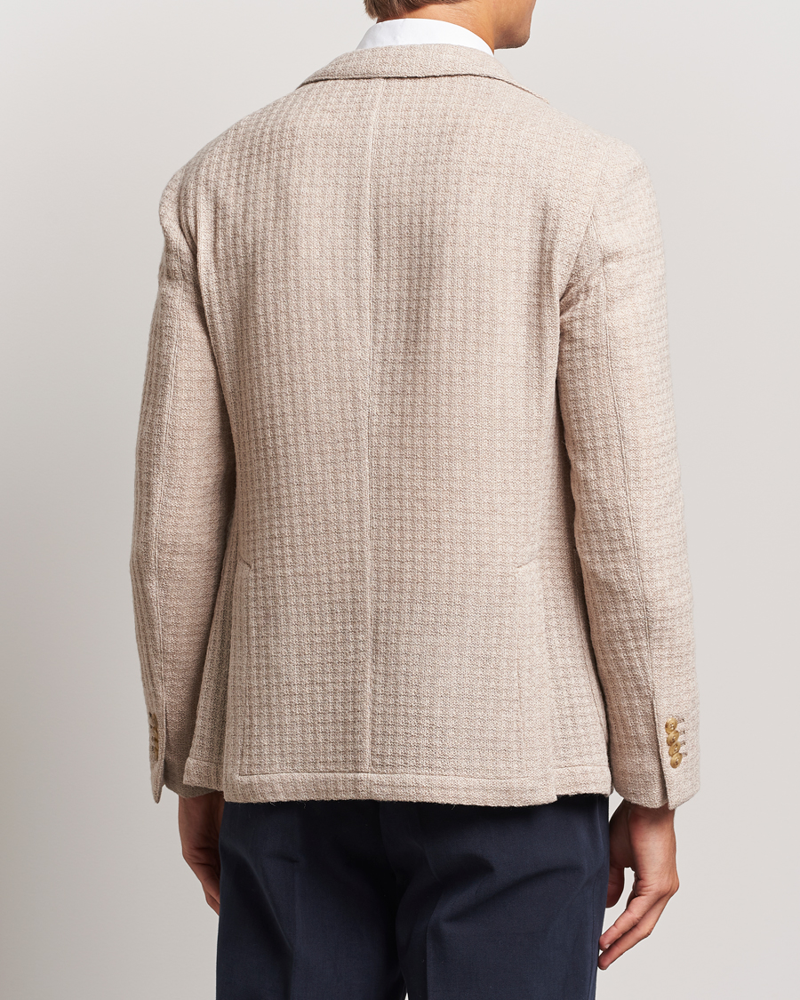 Men | Blazers | L.B.M. 1911 | Knitted Punto Wool Structure Blazer Camel