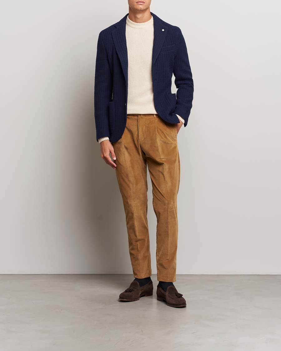 Men | Blazers | L.B.M. 1911 | Knitted Punto Wool Structure Blazer Navy