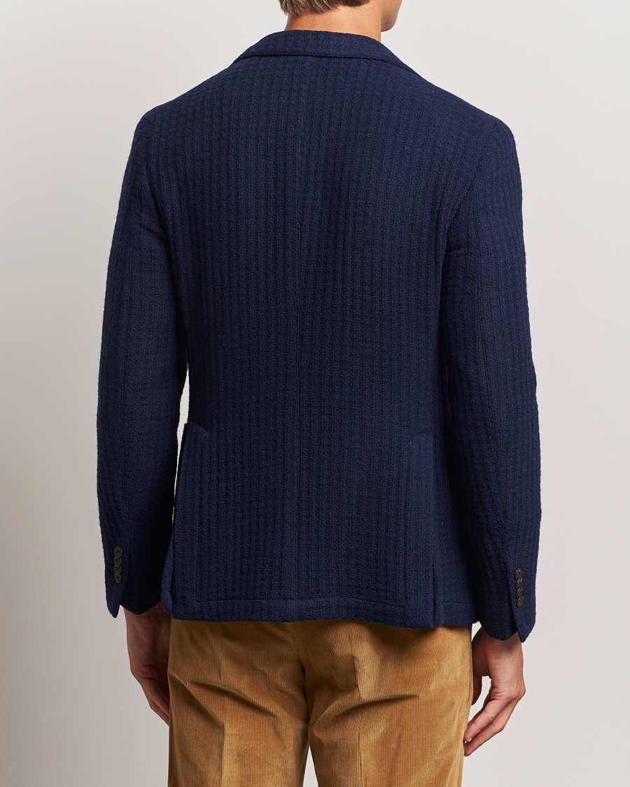 Men | Blazers | L.B.M. 1911 | Knitted Punto Wool Structure Blazer Navy