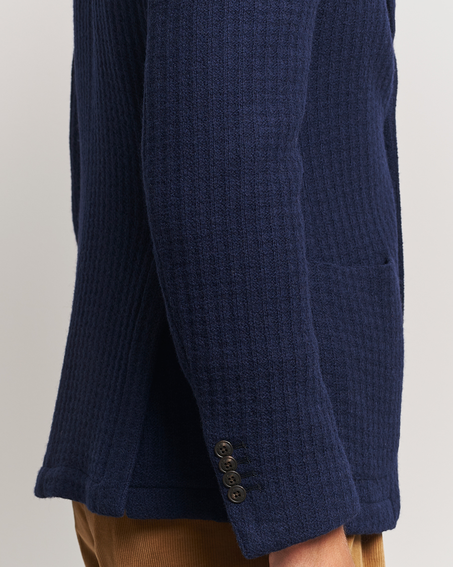 Men | Blazers | L.B.M. 1911 | Knitted Punto Wool Structure Blazer Navy