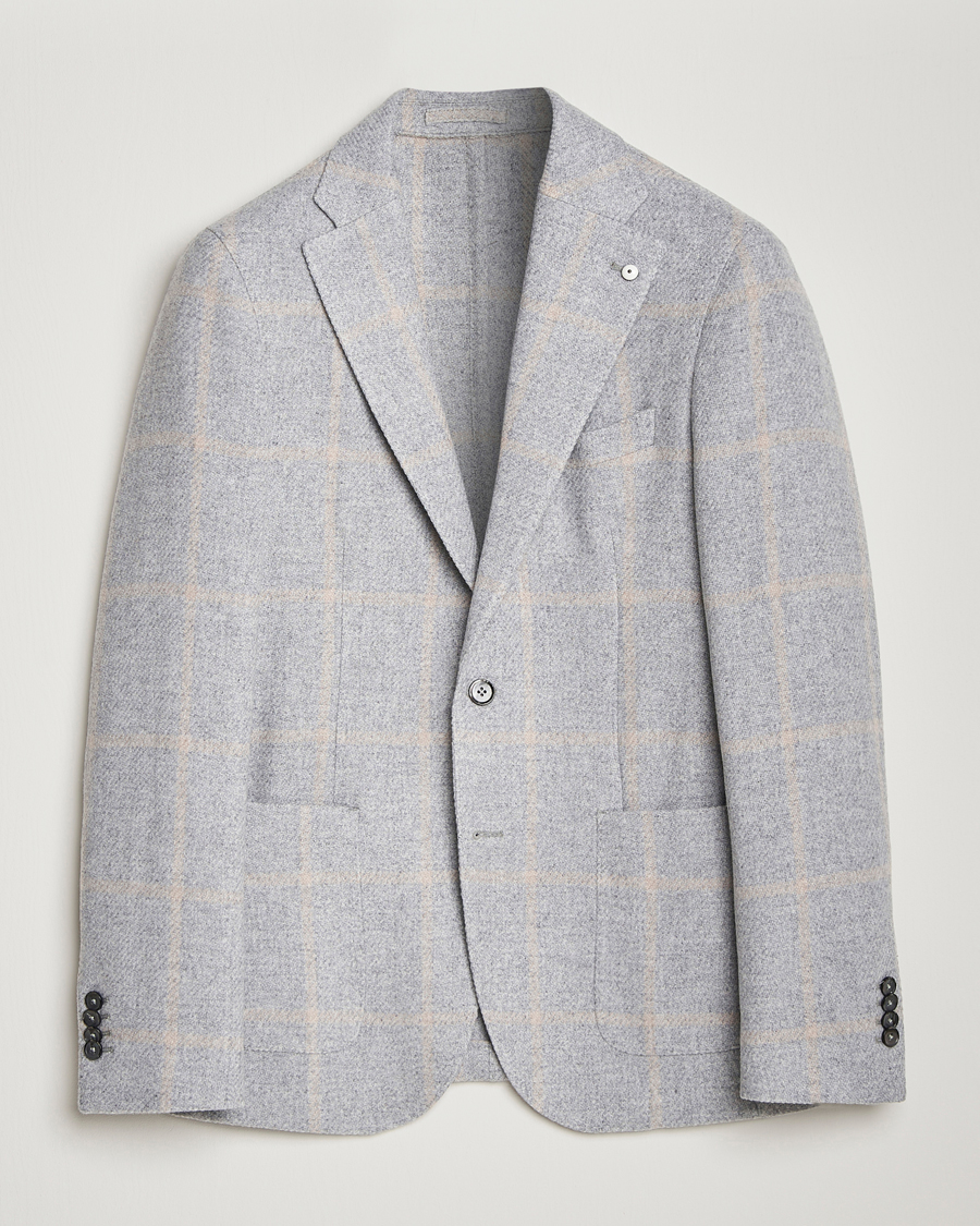 Men | Blazers | L.B.M. 1911 | Jack Regular Jersey Wool Blazer Light Grey