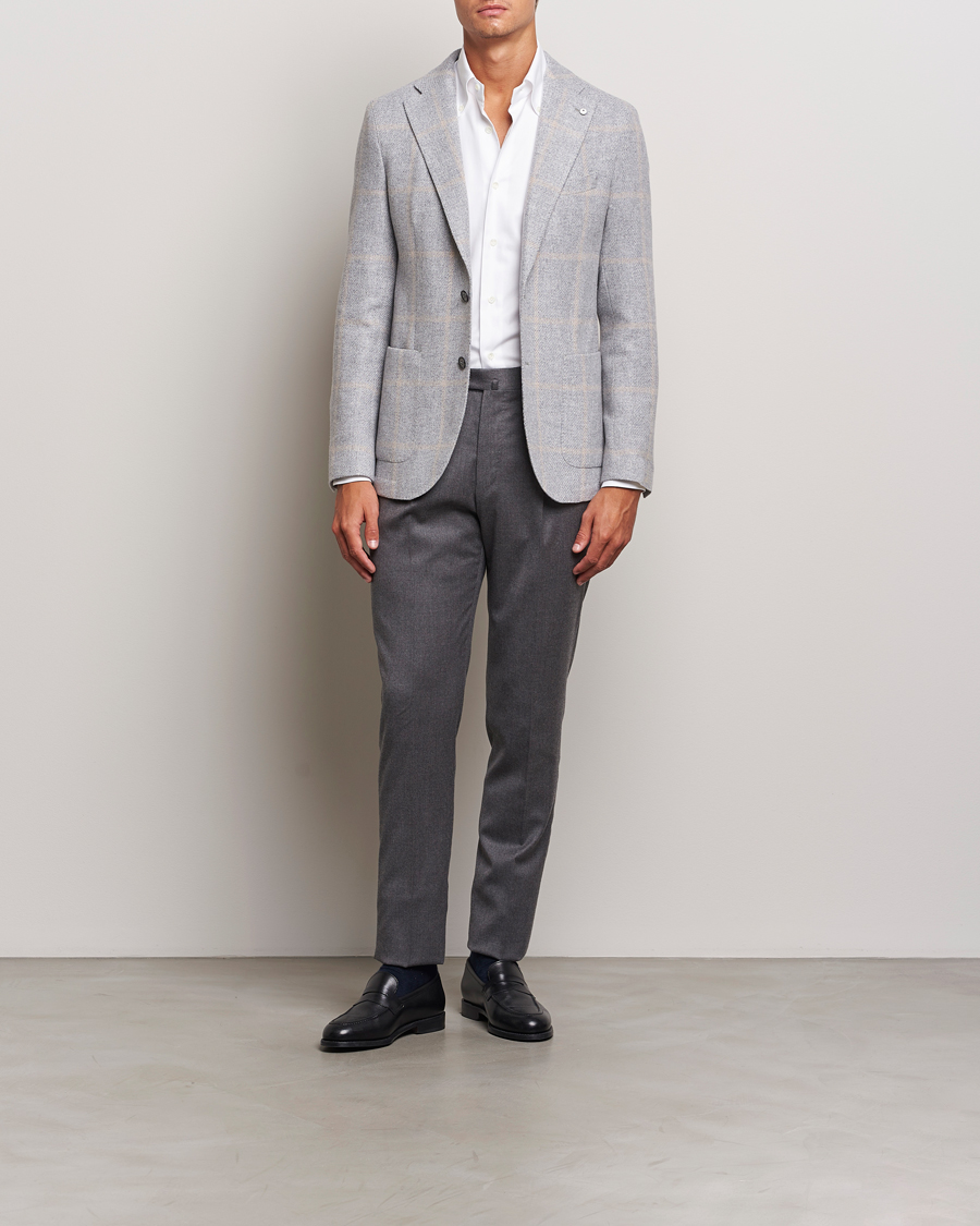 Men | Blazers | L.B.M. 1911 | Jack Regular Jersey Wool Blazer Light Grey