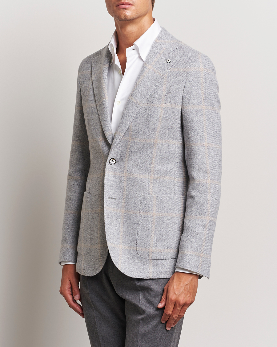 Men | Blazers | L.B.M. 1911 | Jack Regular Jersey Wool Blazer Light Grey