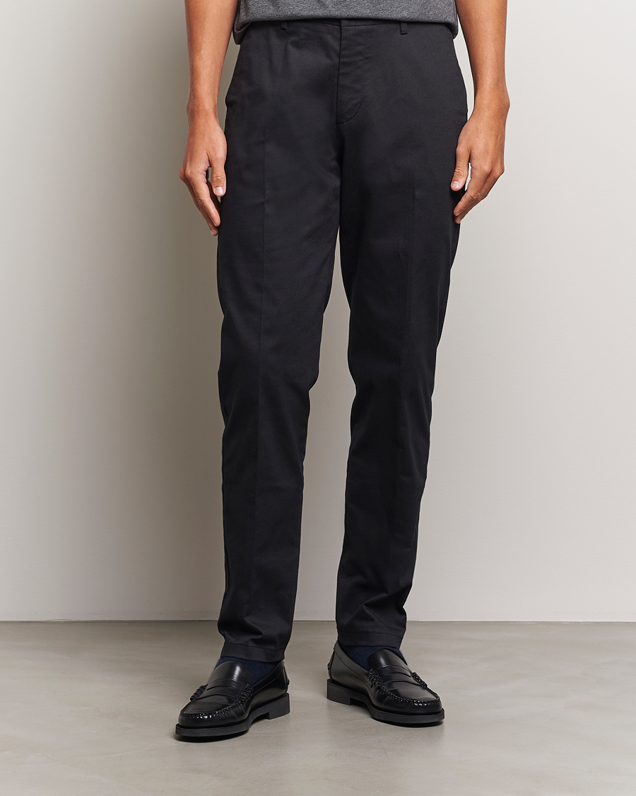 Men | Trousers | LES DEUX | Como Reg Cotton Pants Black