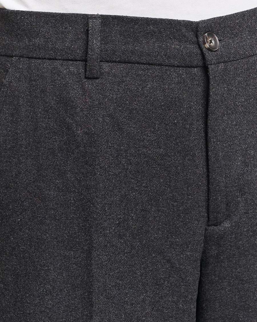 Men | Trousers | LES DEUX | Como Reg Wool Pants Charcoal Melange
