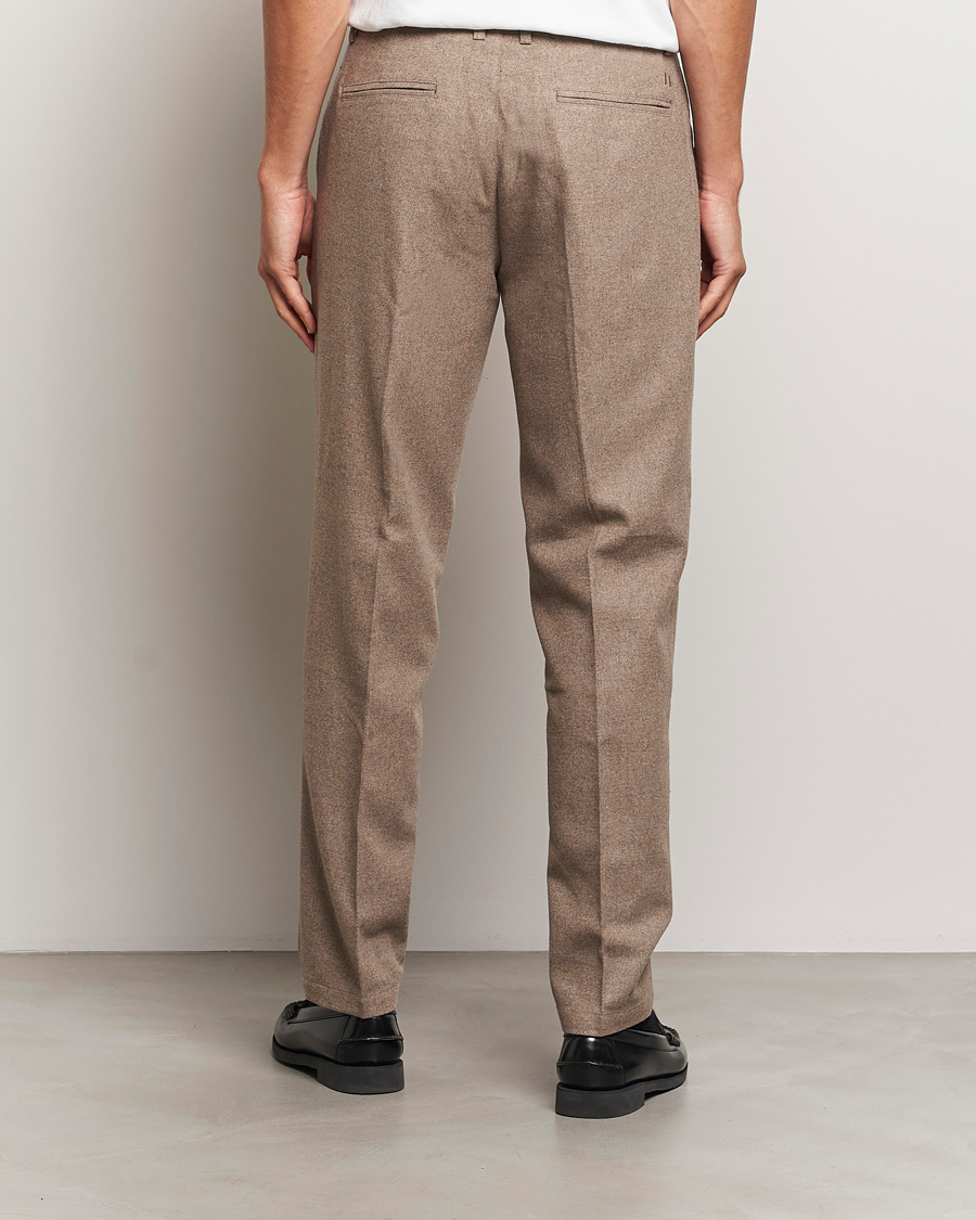 Men | Trousers | LES DEUX | Como Reg Wool Pants Desert Taupe Melange