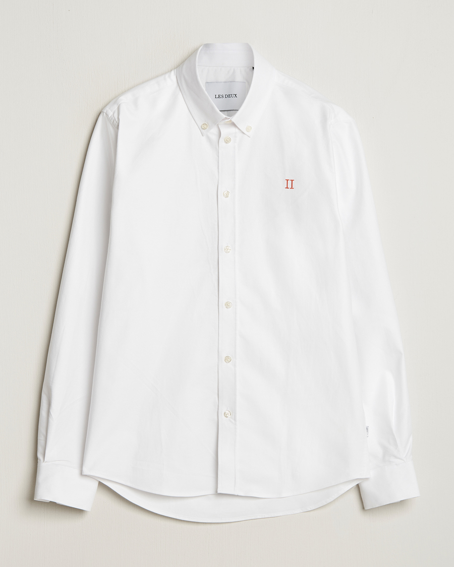 Men | Shirts | LES DEUX | Konrad Contrast Oxford Shirt White