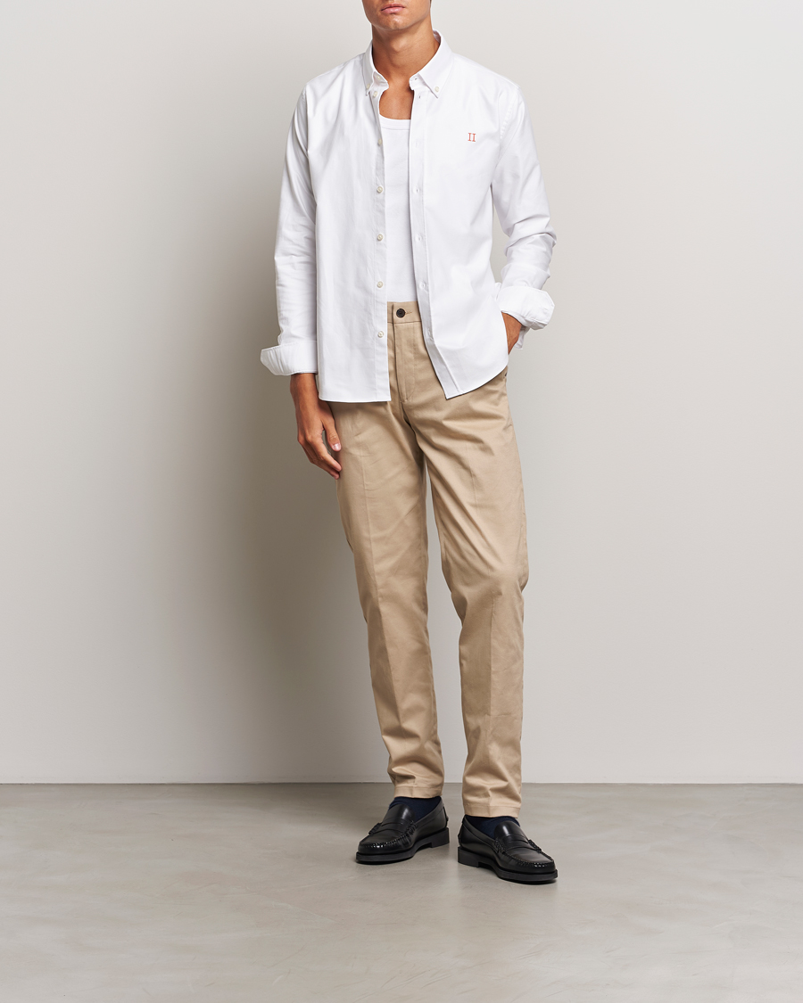 Men | Shirts | LES DEUX | Konrad Contrast Oxford Shirt White