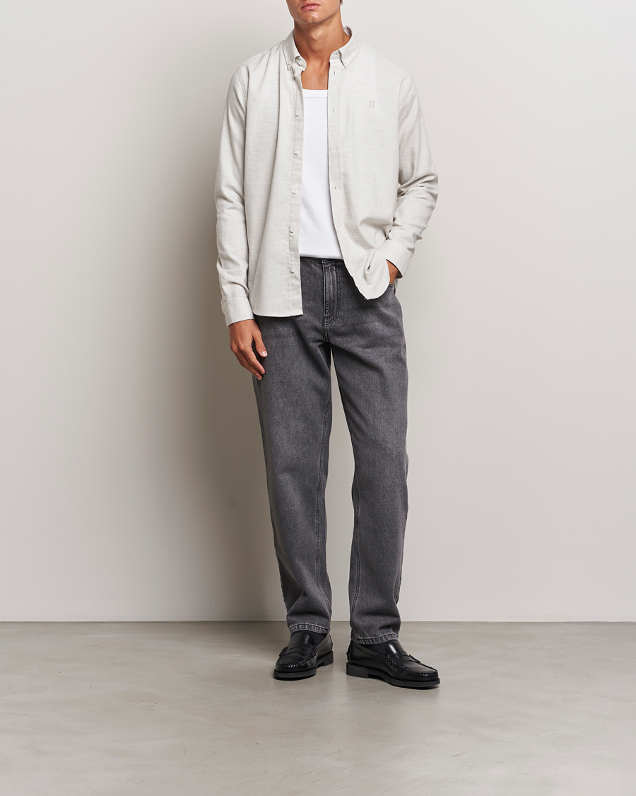 Men | Shirts | LES DEUX | Dessert Reg Shirt Snow Melange