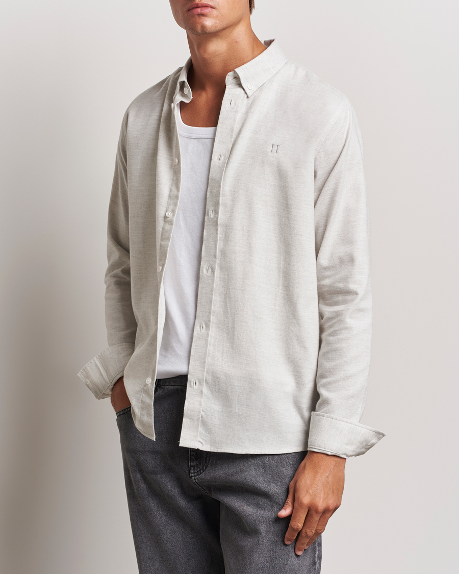 Men | Shirts | LES DEUX | Dessert Reg Shirt Snow Melange