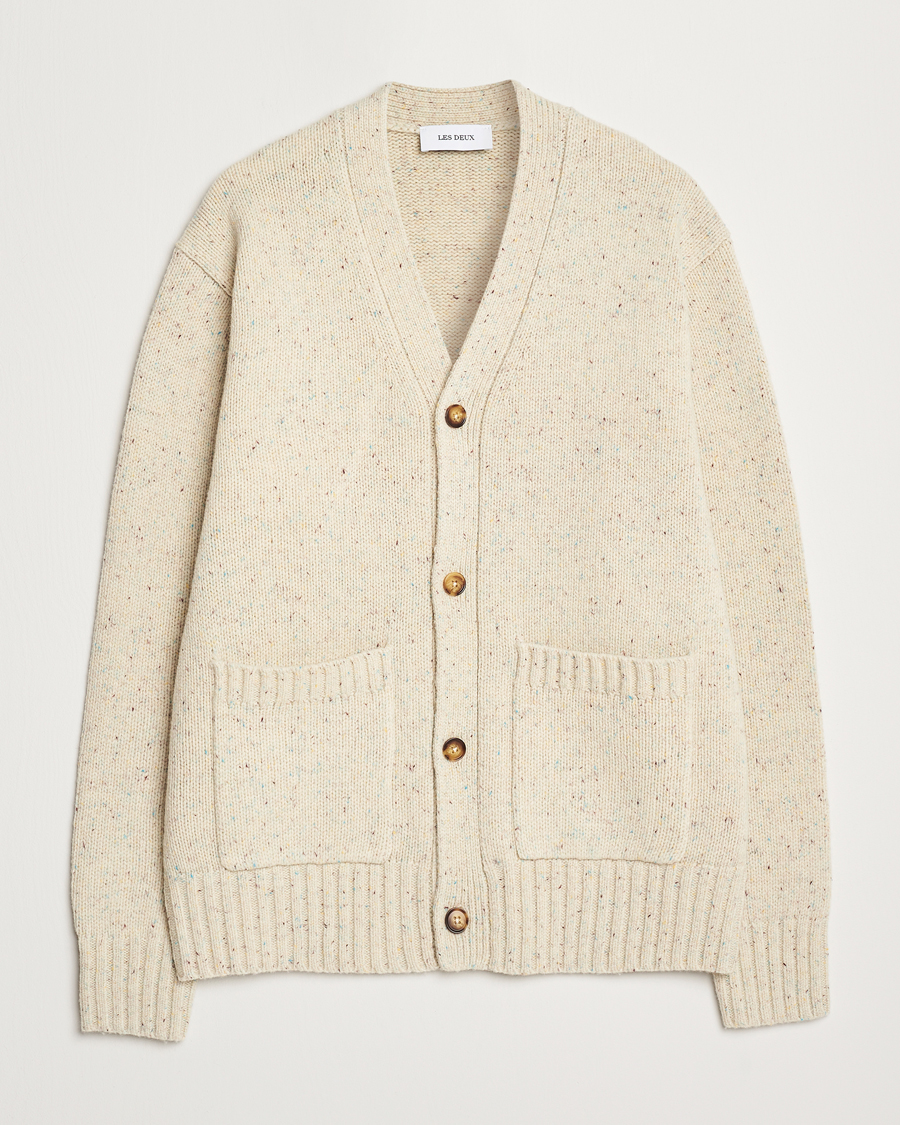 Men | Sweaters & Knitwear | LES DEUX | Gary Fleck Wool Cardigan Light Sand