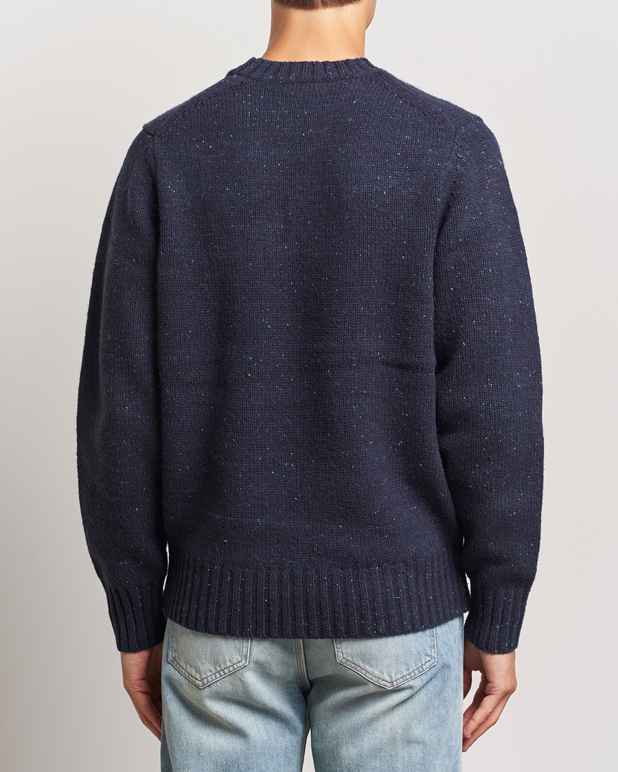 Men | Sweaters & Knitwear | LES DEUX | Gary Fleck Wool Roundneck Dark Navy