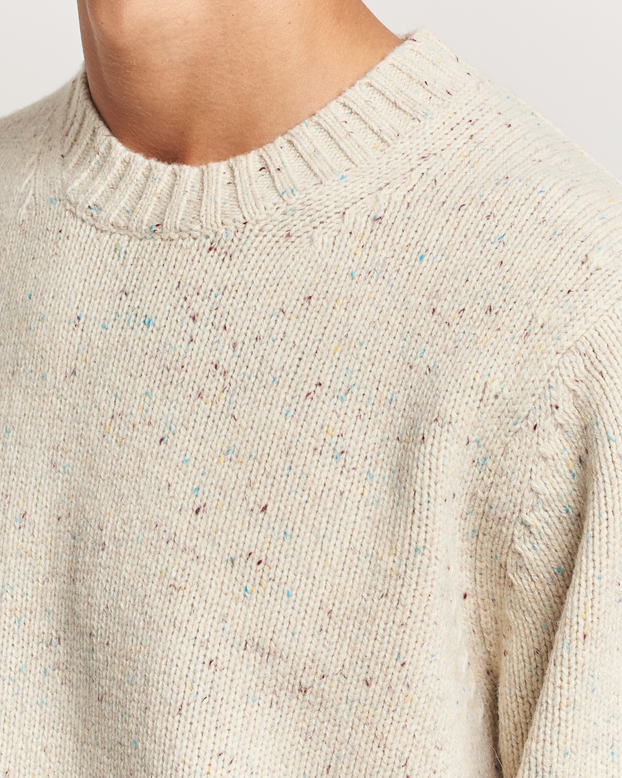 Men | Sweaters & Knitwear | LES DEUX | Gary Fleck Wool Roundneck Light Sand