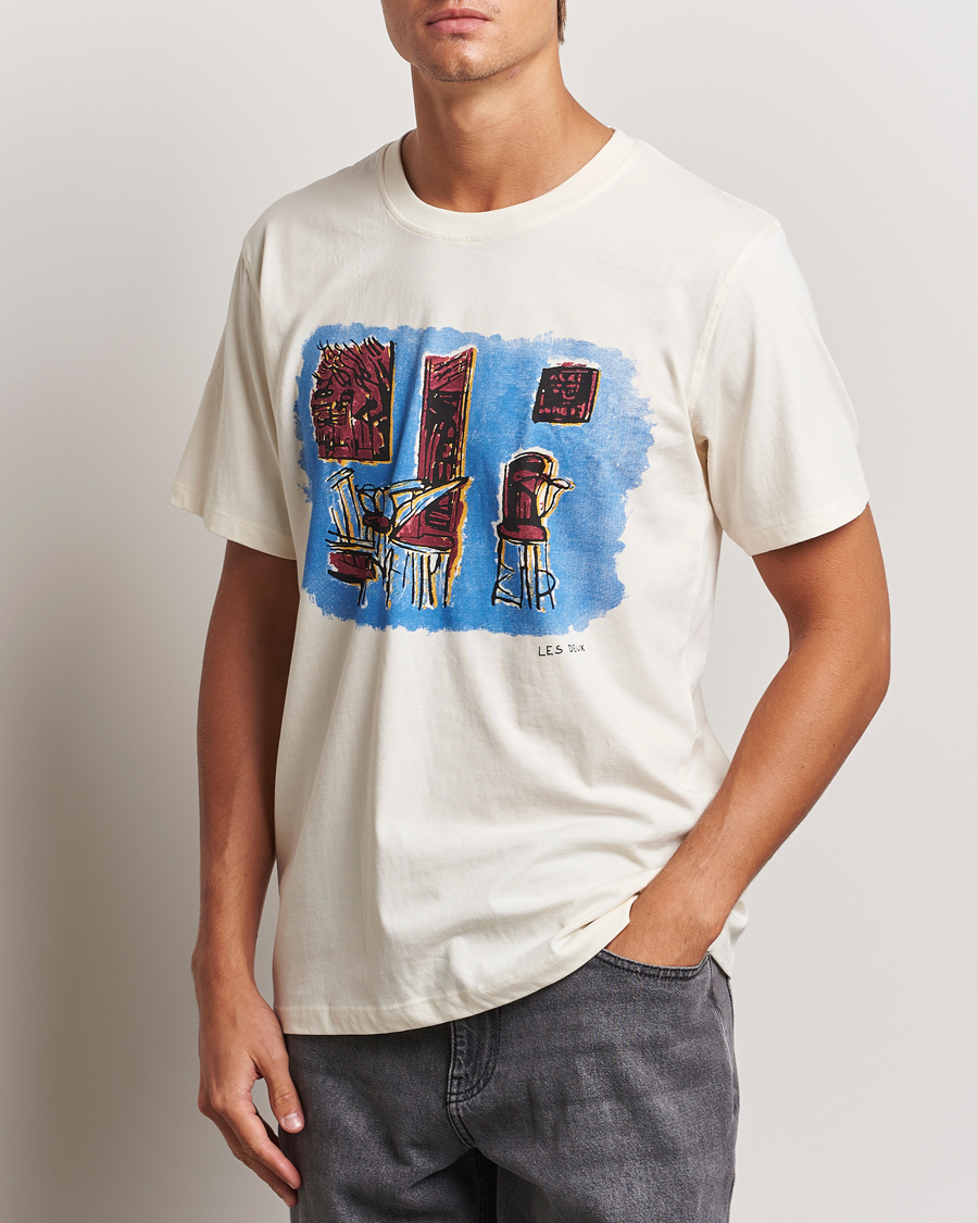 Men | T-Shirts | LES DEUX | Berkeley Print T-Shirt Ivory